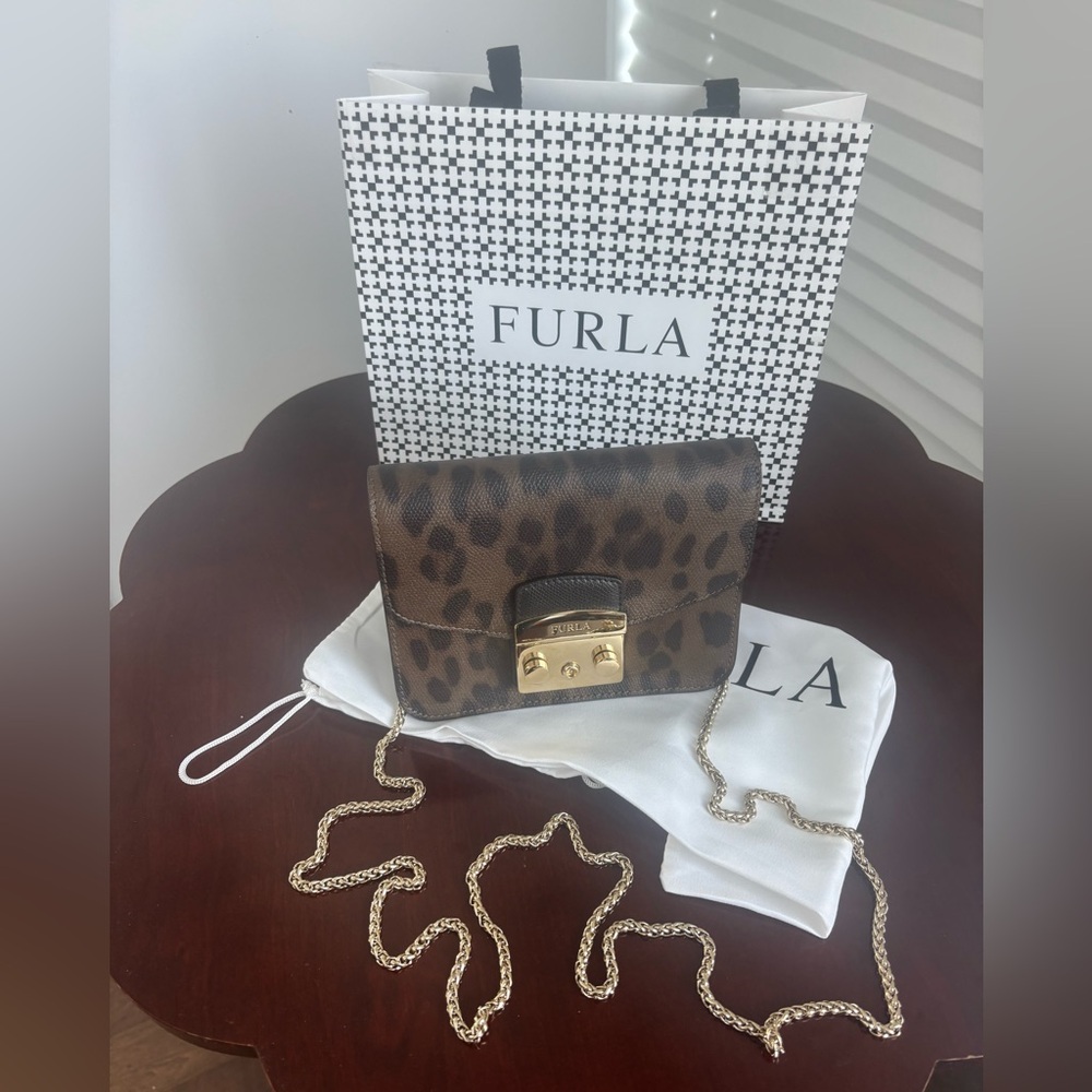 Furla Authentic animal print leather mini bag